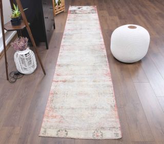 2x13 Wool Antique Runner Rug - Thumbnail