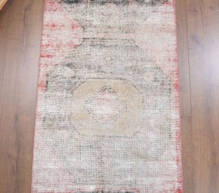 2x13 Wool Antique Runner Rug - Thumbnail