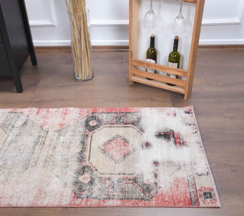 2x13 Wool Antique Runner Rug