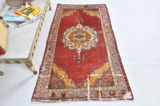 Vintage Red Small Rug - Thumbnail