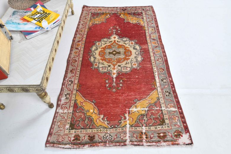 Vintage Anatolian Red Small Rug