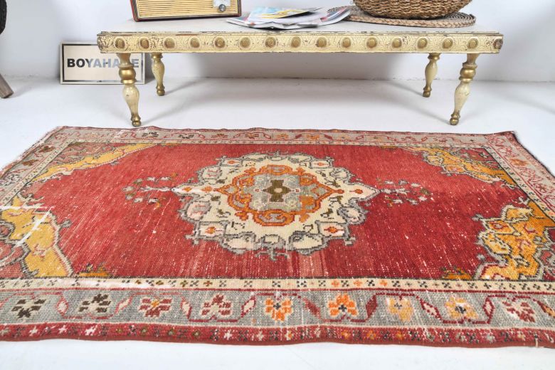 Vintage Anatolian Red Small Rug