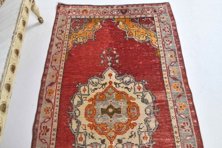 Vintage Anatolian Red Small Rug