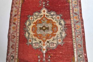 Vintage Anatolian Red Small Rug - Thumbnail
