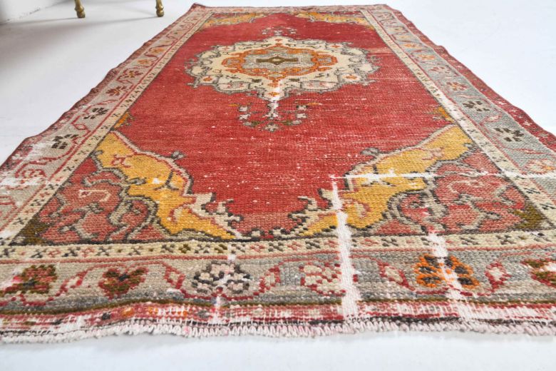 Vintage Anatolian Red Small Rug