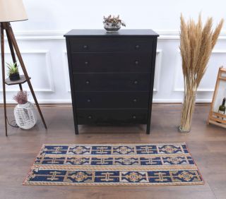 2x5 Handmade Patchwork Runner Rug - Thumbnail