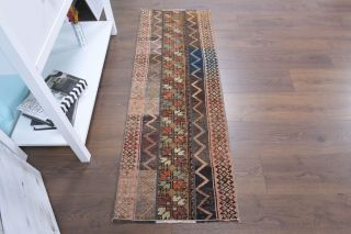 2x5 Handmade Patchwork Runner Rug - Thumbnail