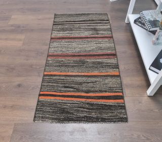 2x5 Vintage Kilim Flatweave Small Rug - Thumbnail