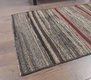 2x5 Vintage Kilim Flatweave Small Rug - Thumbnail