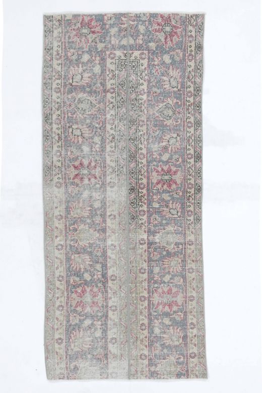 2x6 Vintage Handwoven Floral Patchwork Runner