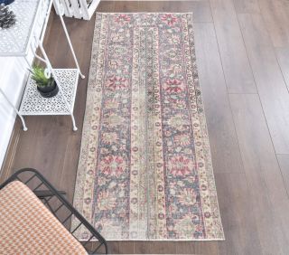 2x6 Vintage Handwoven Floral Patchwork Runner - Thumbnail