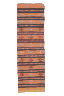 2x6 Vintage Kilim Orange Runner - Thumbnail