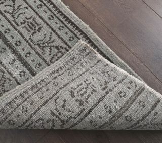 2x6 Vintage Patchwork Gray Runner Rug - Thumbnail