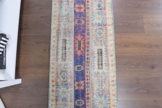 2x7 Handmade Patchwork Runner Rug - Thumbnail