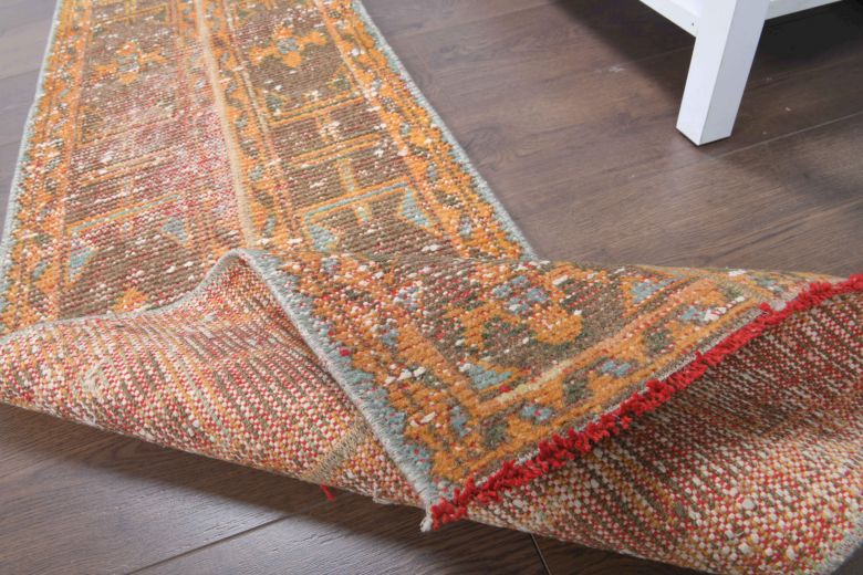 2x7 Handmade Patchwork Narrow Runner Rug