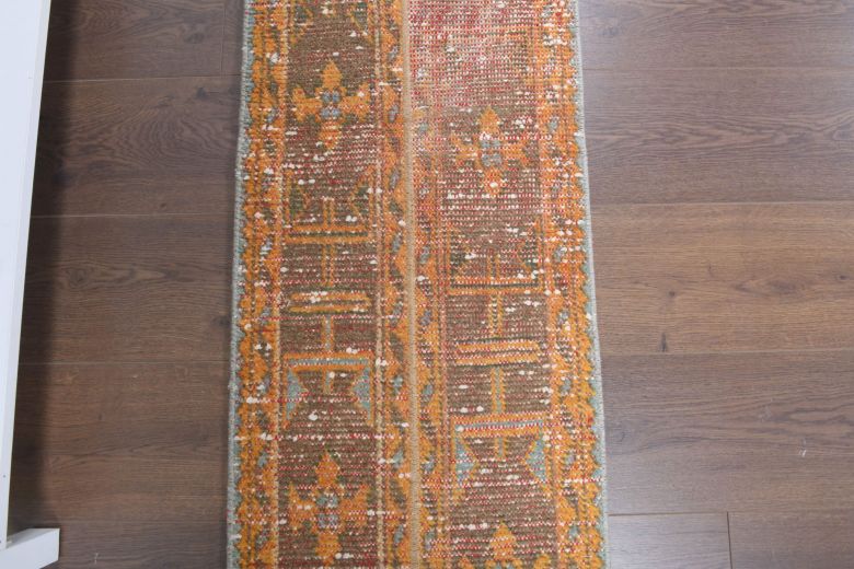 2x7 Handmade Patchwork Narrow Runner Rug