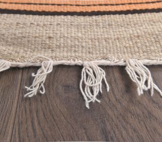 2x7 Vintage Beige Striped Kilim Runner - Thumbnail