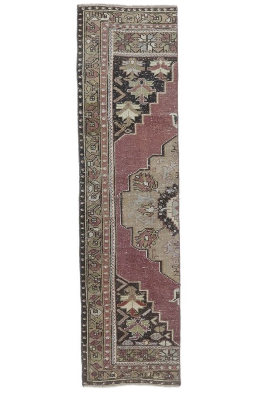 2x7 Vintage Handwoven Oriental Runner Rug