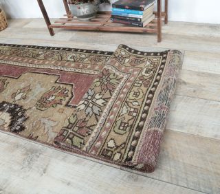 2x7 Vintage Handwoven Oriental Runner Rug - Thumbnail