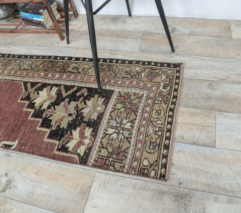 2x7 Vintage Handwoven Anatolian Runner Rug