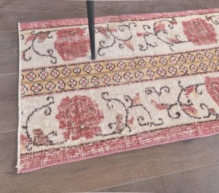 2x7 Vintage Handwoven Patchwork Runner Rug - Thumbnail