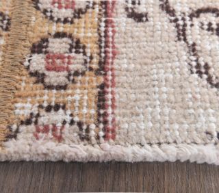 2x7 Vintage Handwoven Patchwork Runner Rug - Thumbnail