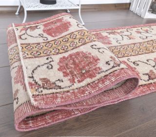 2x7 Vintage Handwoven Patchwork Runner Rug - Thumbnail