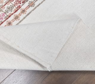 Vintage White Runner Rug - Thumbnail