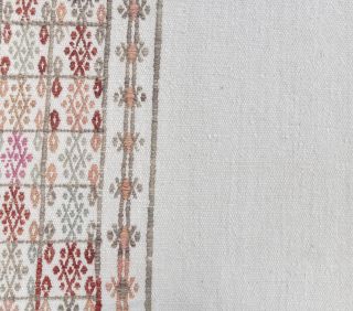 Vintage White Runner Rug - Thumbnail