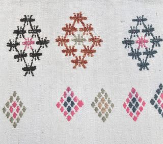 2x7 Vintage Kilim White Runner Rug - Thumbnail