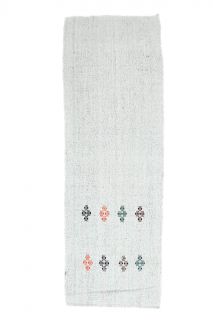 2x7 Vintage Kilim White Runner Rug - Thumbnail