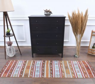 2x7 Wool Vintage Runner Rug - Thumbnail