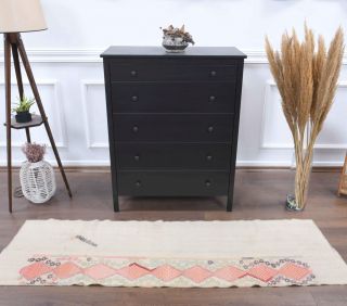 2x7 Wool Vintage Runner Rug - Thumbnail