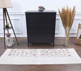 2x7 Wool Vintage Runner Rug - Thumbnail