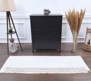 2x7 Wool Vintage Runner Rug - Thumbnail