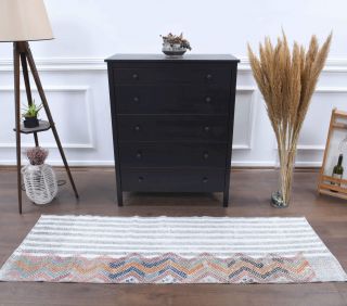 2x7 Wool Vintage Runner Rug - Thumbnail