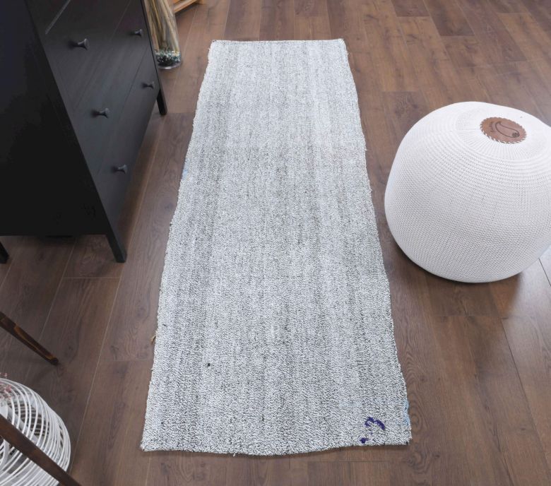 2x7 Wool Vintage Kilim Runner Rug