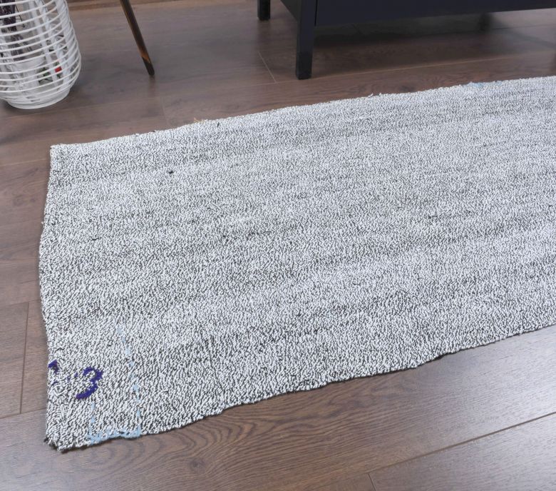 2x7 Wool Vintage Kilim Runner Rug