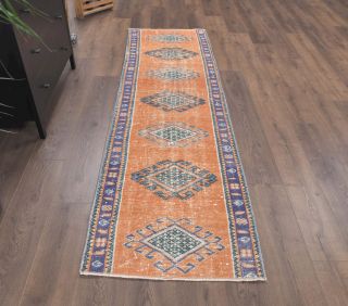 Vintage Orange Runner Rug - Thumbnail