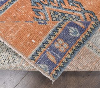 Vintage Orange Runner Rug - Thumbnail