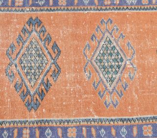 Vintage Orange Runner Rug - Thumbnail