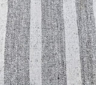 2x8 Vintage Kilim White Striped Runner Rug - Thumbnail