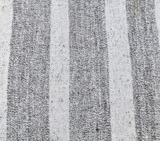 2x8 Vintage Kilim White Striped Runner Rug - Thumbnail