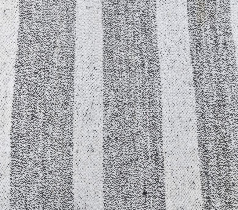 2x8 Vintage Kilim White Striped Runner Rug