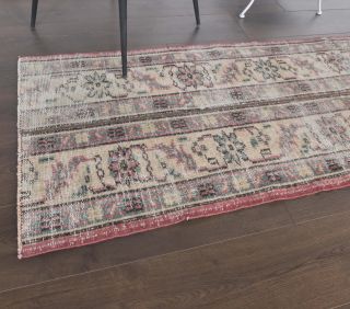 2x8 Vintage Patchwork Beige Runner Rug - Thumbnail