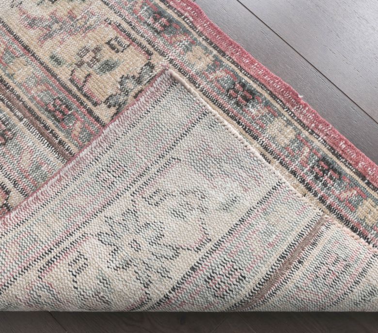 2x8 Vintage Patchwork Beige Runner Rug