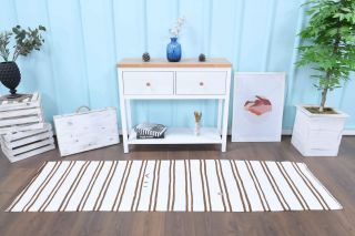 2x8 Flatweave Wool Vintage Runner Rug - Thumbnail