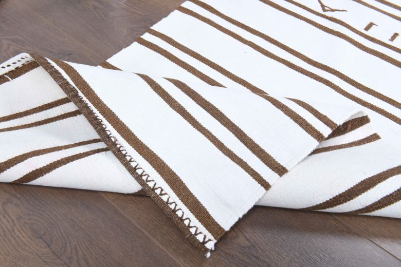 2x8 Flatweave Wool Vintage Runner Rug