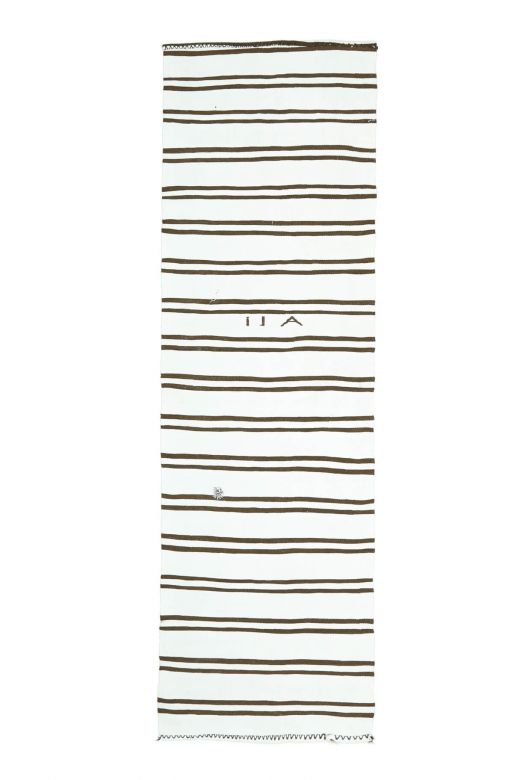 2x8 Flatweave Wool Vintage Runner Rug