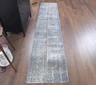 2x9 Handmade Patchwork Runner Rug - Thumbnail